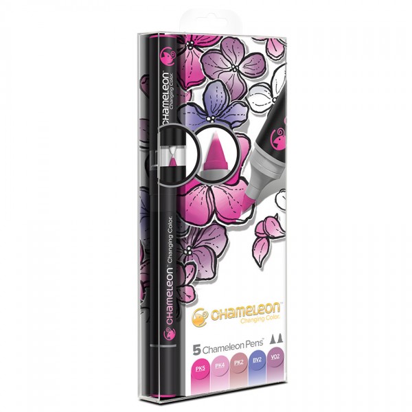 CHAMELEON 5 rozā violeto toņu komplekts