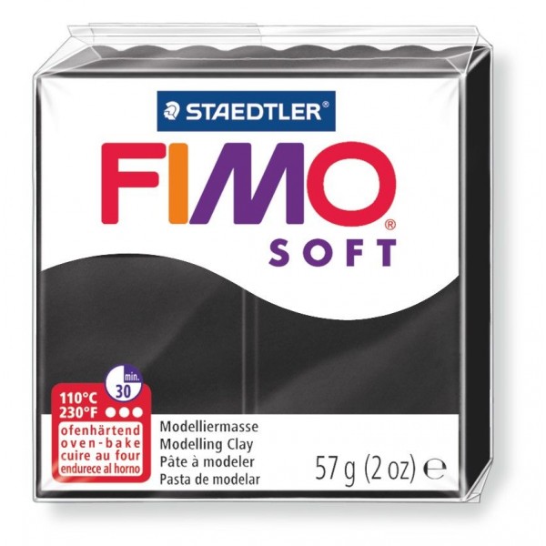 FIMO SOFT, veidošanas masa, melna, 9