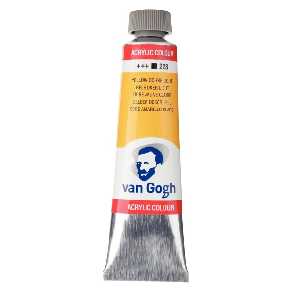 Akrila kr. van Gogh, yellow ochre light 228, gaišais dzeltenais okers