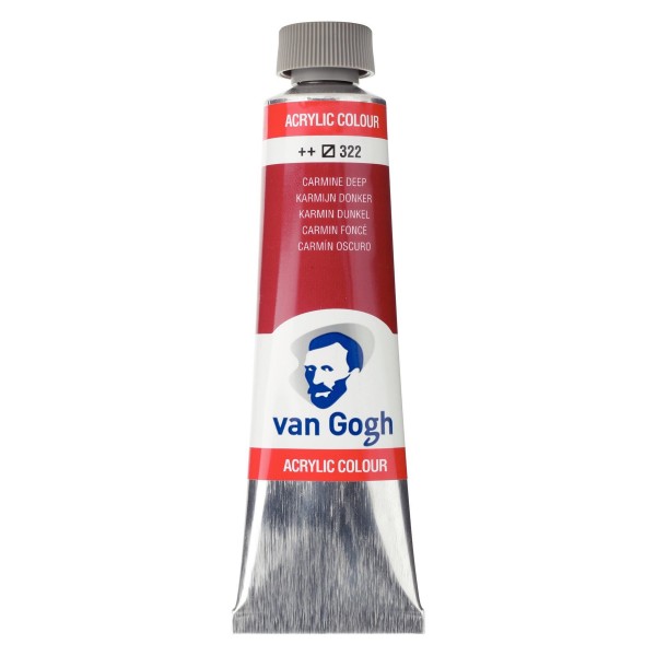 Akrila kr. van Gogh, carmine deep 322, tumšais karmīns