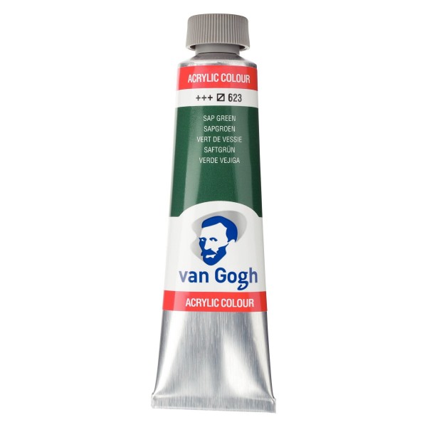 Akrila kr. van Gogh, sap green 623, lapu  zaļš