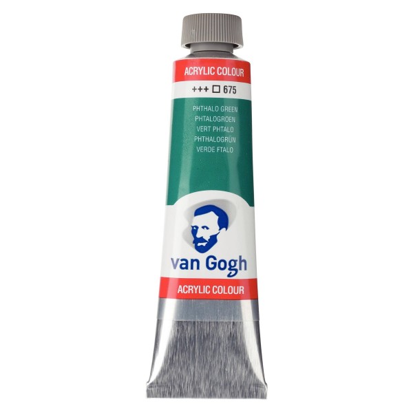 Akrila kr. van Gogh, phthalo green 675, ftalo zaļš