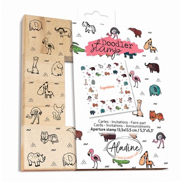 Aladine zīmogs '' Doodler Stamp Animaux'' 13.5 x 13.5 cm 