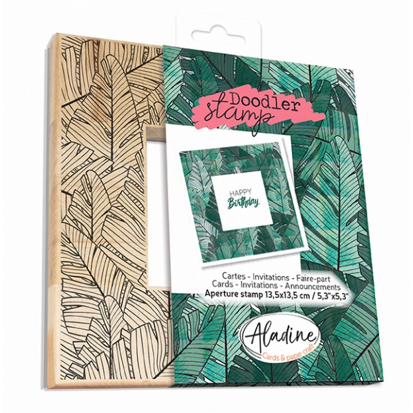 Aladine zīmogs '' Doodler Stamp Grandes feuilles'' 13.5 x 13.5 cm 
