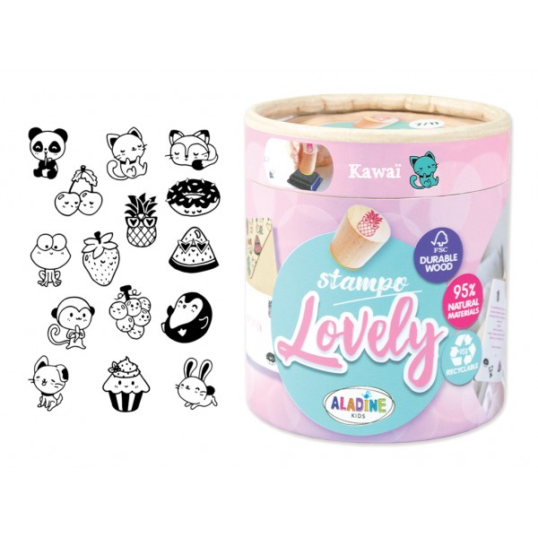 Zīmogu komplekts Aladine Lovely, Kawai, 15 gab.