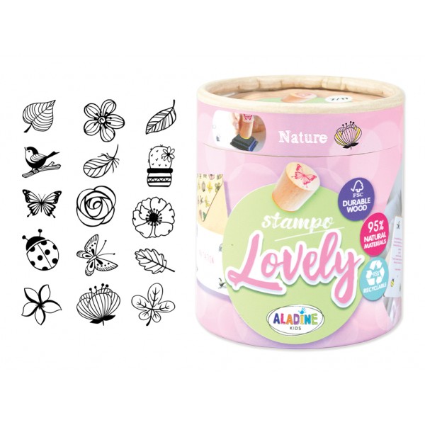 Zīmogu komplekts Aladine Lovely, Nature, 15 gab.