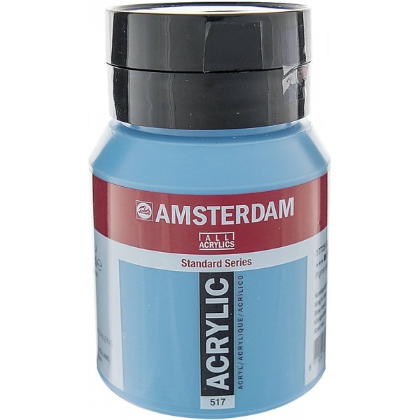 Akrila Krāsa Amsterdam  King's Blue 517, karaliski zils,  500 ml 