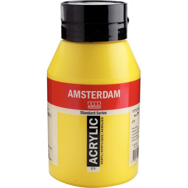 Akrila Krāsa Amsterdam  Primary yellow  275, primāri dzeltena, 1000 ml 