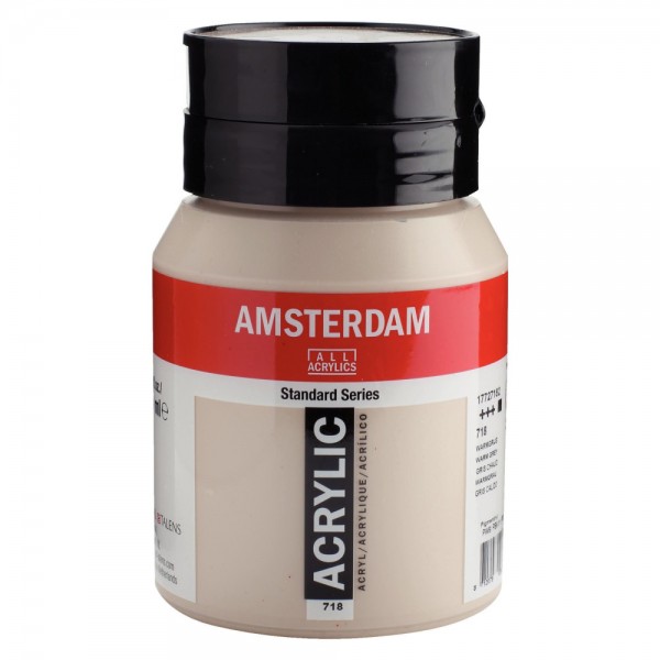 Akrila Krāsa Amsterdam  Warm Grey 718, silti pelēks,  500 ml 