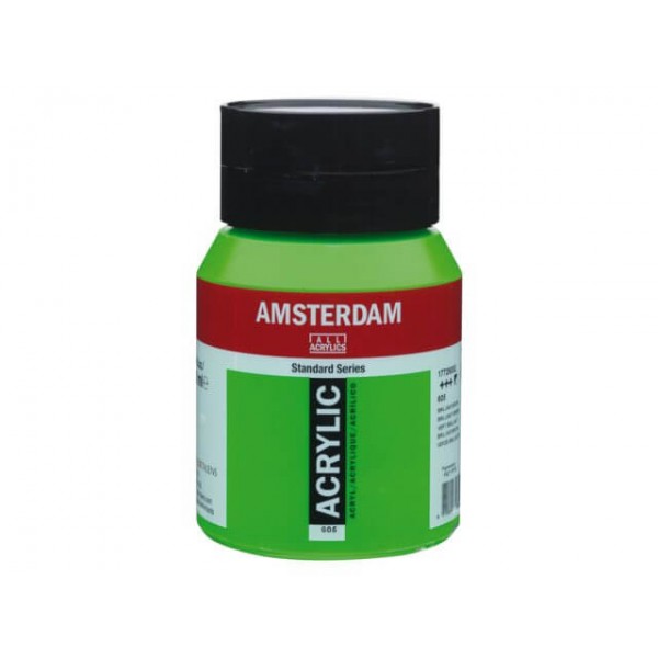 Akrila Krāsa Amsterdam  Brilliant Green 605, mirdzoši zaļš, 500 ml 