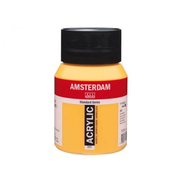 Akrila Krāsa Amsterdam  Gold Yellow 253, zeltaini dzeltens,  500 ml 
