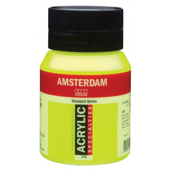 Akrila Krāsa Amsterdam  Reflex Yellow 256, 500 ml 