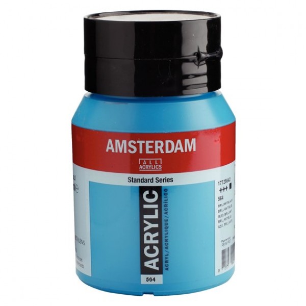 Akrila Krāsa Amsterdam  Brilliant Blue 564, mirdzoši zils, 500 ml 