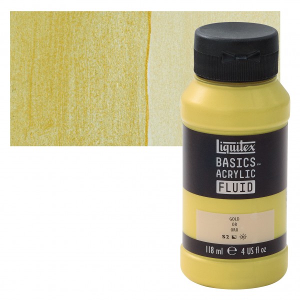 Akrila krāsa Liquitex Basics Fluid, 118ml, Gold 051