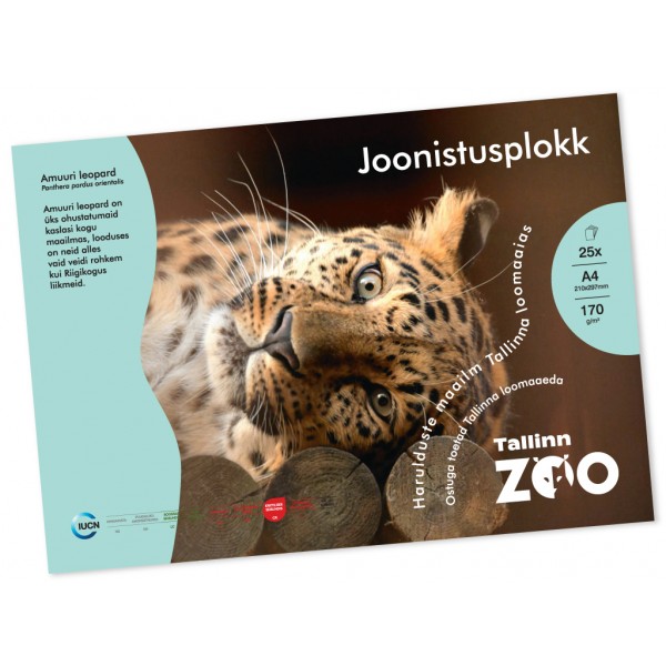 Zīmēšanas  albums Tallin Zoo, A4, 170 g/m, 25 lp