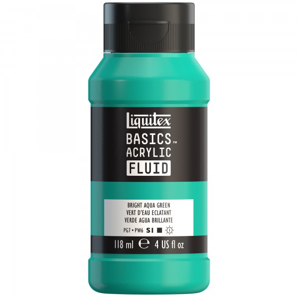 Akrila krāsa Liquitex Basics Fluid, 118ml, Bright Aqua Green 660