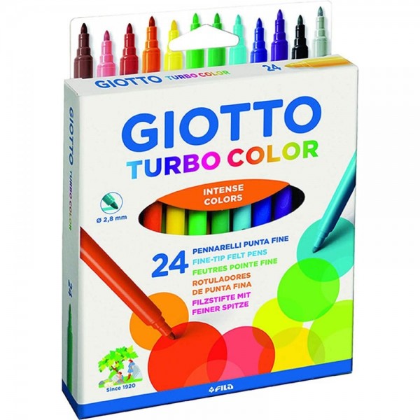 Flomāsteri Giotto, Turbo Color, 24 krāsas