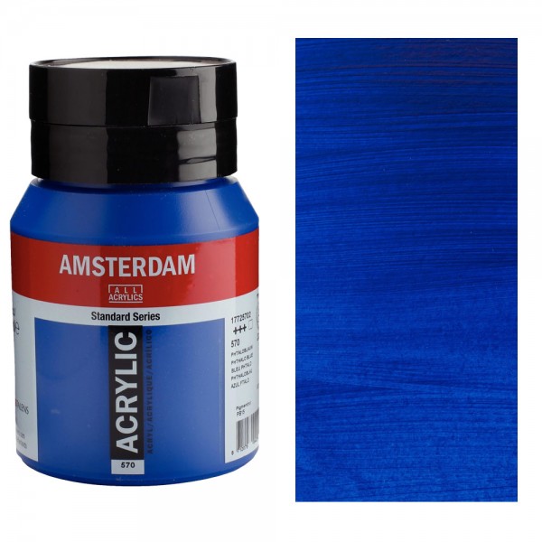 Akrila Krāsa Amsterdam  Phtalo Blue 570, phtalo zila, 500 ml 