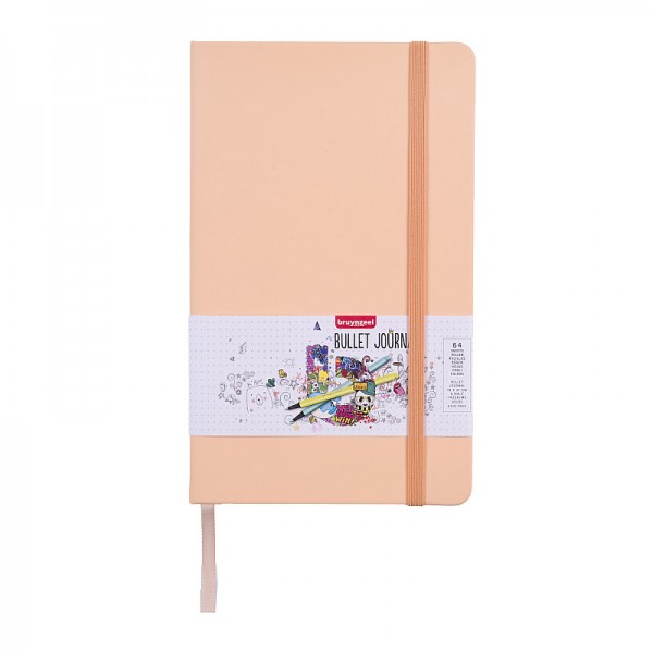 Skicēšanas un pierakstu bloks Bruynzeel ''Bullet Journal'', 13x21 cm vertikāls, persiks