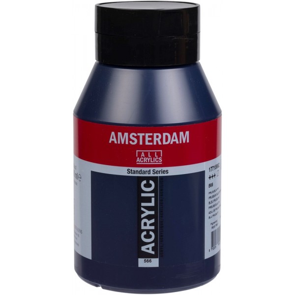 Akrila Krāsa Amsterdam  Prussian Blue (Phtalo), Prūšu zils, 1000 ml 