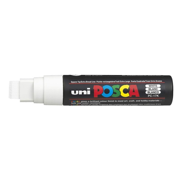 POSCA marķieris PC-17K chisel shaped, 15.0 mm, Balts 1