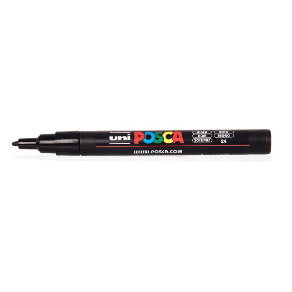 POSCA marķieris PC-3M, 0.9-1.3 mm, Melns 24
