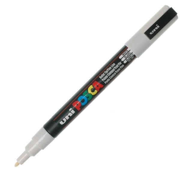 POSCA marķieris PC-3M, 0.9-1.3 mm, Balts 1