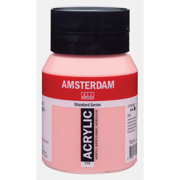 Akrila Krāsa Amsterdam Venetian Rose 316, Venēcijas roze,  500 ml 