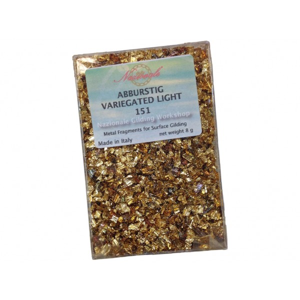 Metāla skaidiņas/pārslas apzeltīšanas darbiem Light, tumši zeltītas, 8 g