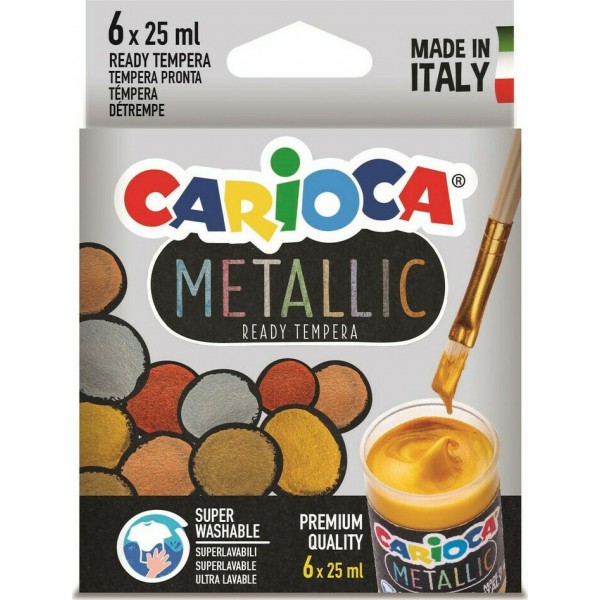 Tempera CARIOCA Metallic, 6x25ml