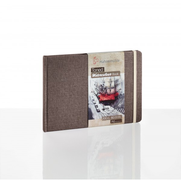 Hahnemuhle akvareļu skiču bloks ar tonēto papīru, brūns, 200gr/m, A6 (10,5x14,8cm), 60 lp