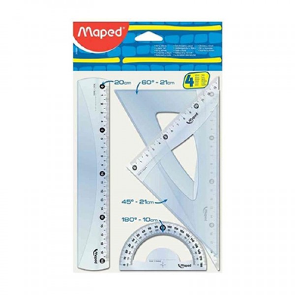 Lineālu  komplekts Maped, 4 gab.