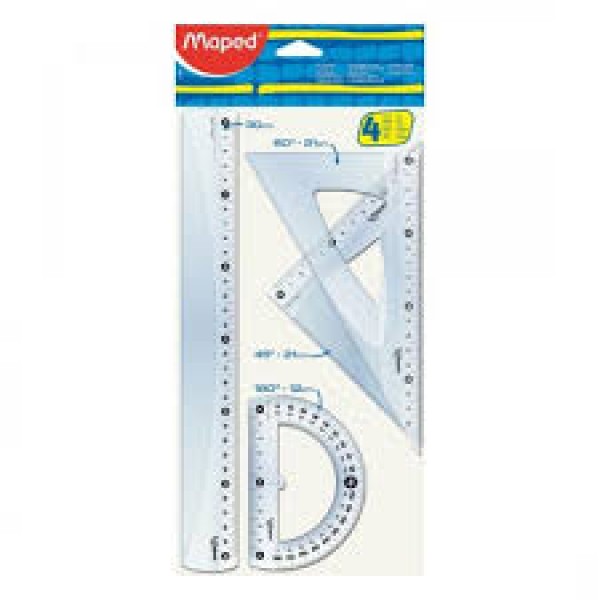 Lineālu  komplekts Maped Maxi, 4 gab.