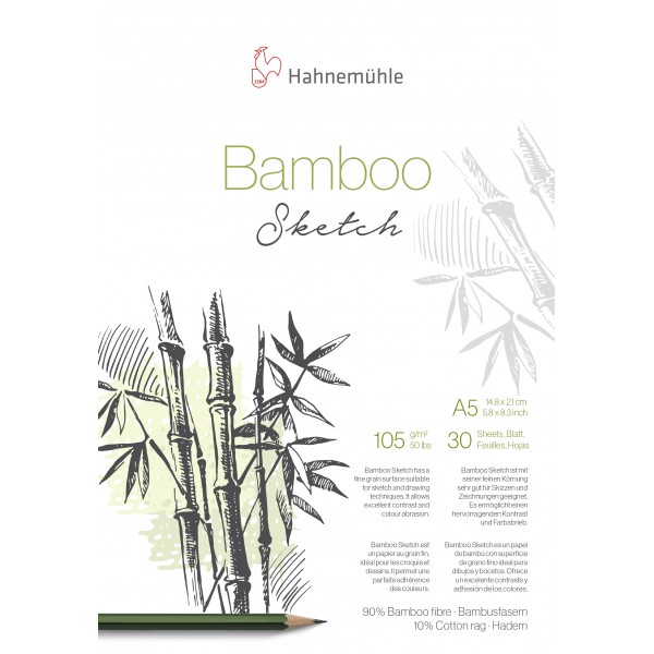 Albums Hahnemuhle Bamboo Sketch, skiču bloks, A5, 105 gr/m, 30 lp