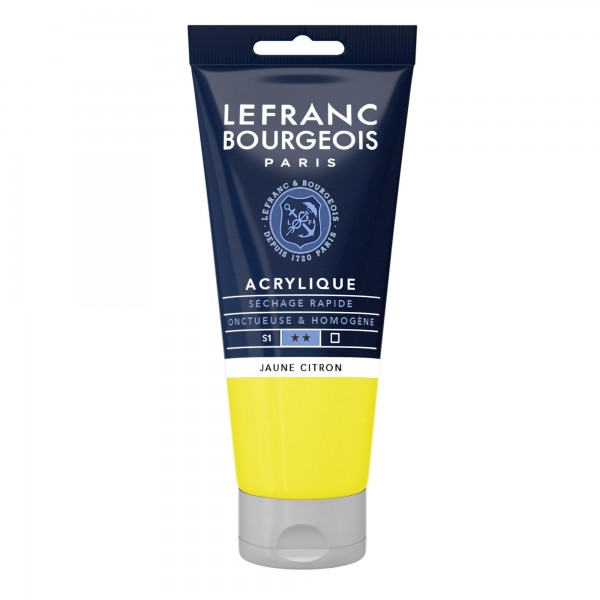Akrila krāsa Lefranc&Bourgeois Fine, citrondzeltens, 80 ml