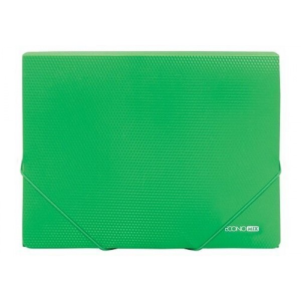 Mape ar gumiju Economix A4 formāts, plastikāta, zaļa