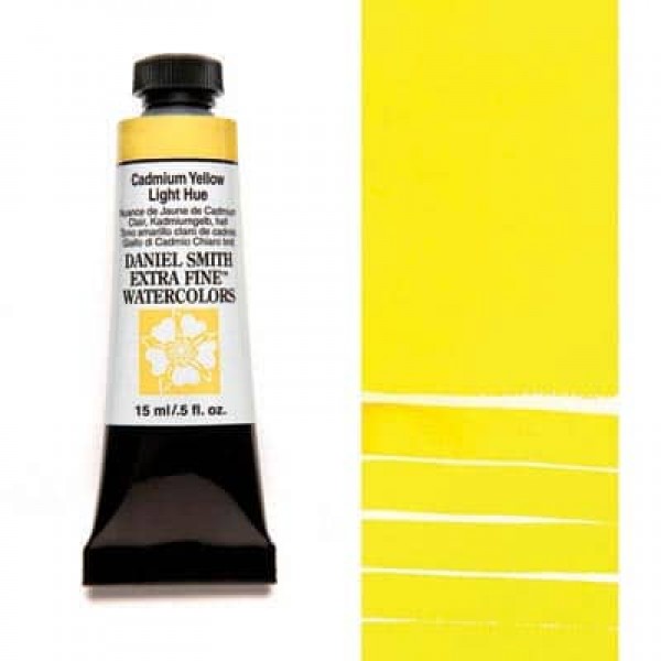 Akvareļkrāsa Daniel Smith 15 ml; Cadmium Yellow Light Hue , gaišā dzeltenā kadmija nokrāsa