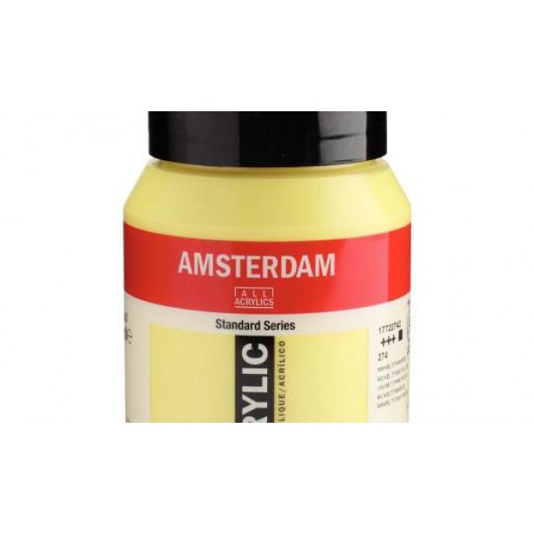 Akrila Krāsa Amsterdam Nickel Titanium Yellow 274, Niķeļa dzeltenais titāns,500 ml 