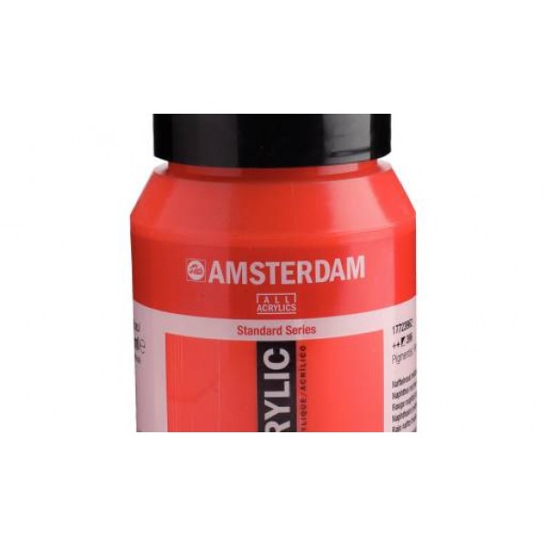 Akrila Krāsa Amsterdam Naphtol Red 396, Naftola sarkans,  500 ml 