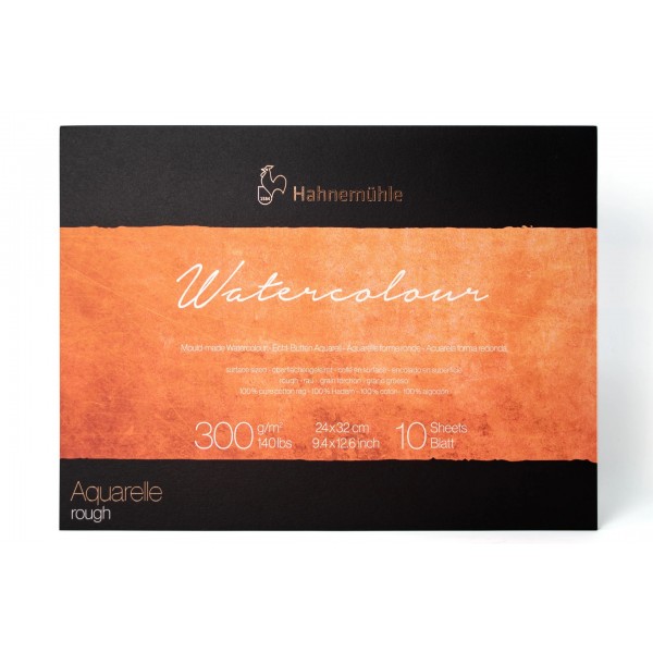 Akvareļu albums Hahnemuhle, Mould-made, 24x32cm,  rough, 10 lapas, 300 gr/m