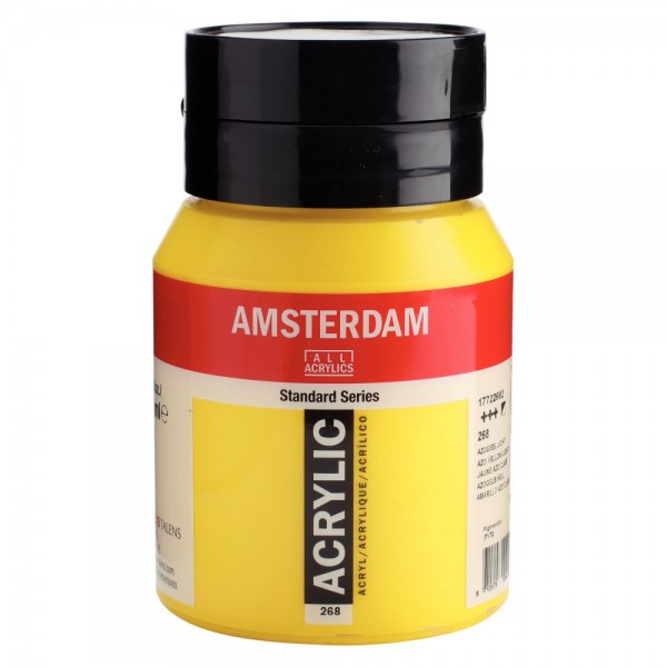Akrila Krāsa Amsterdam  Azo Yellow Light  268 , Azo gaiši dzeltens,500 ml 