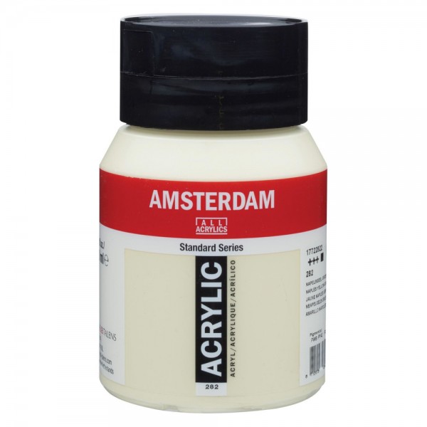 Akrila Krāsa Amsterdam  Naples Yellow 282 , Neapoles dzeltenzaļš, 500 ml 