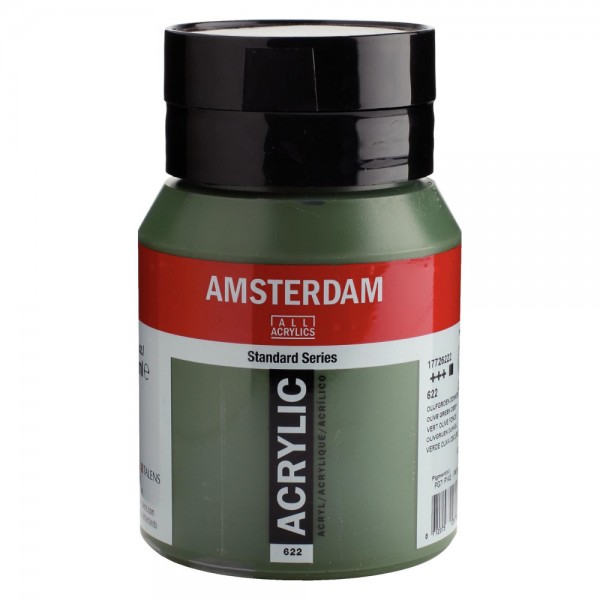 Akrila Krāsa Amsterdam  Olive Green Deep 622, tumši olīvzaļš, 500 ml 