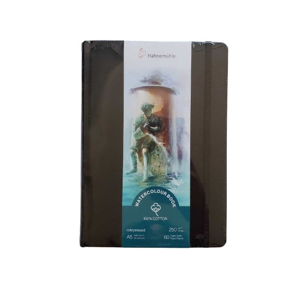 Akvareļu grāmata Hahnemuhle A5, 250g/m, 60lp, 100% kokvilna