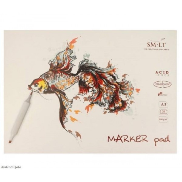 Skiču albums marķieriem A3, 100g/m, 20 lp