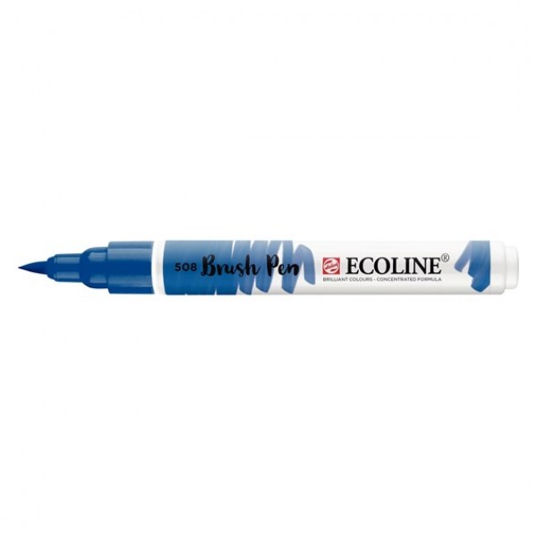 Akvareļu flomāsters ECOLINE Brush Pen - prūšu zils 508 