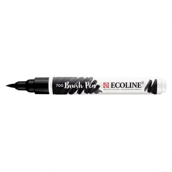 Akvareļu flomāsters ECOLINE Brush Pen - melns 700