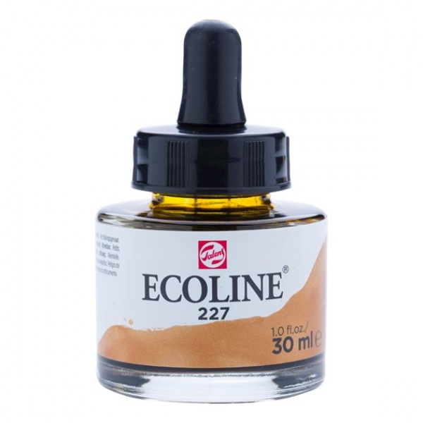 Ecoline šķidrā akvareļu krāsa 30ml, dzeltenais okers 227