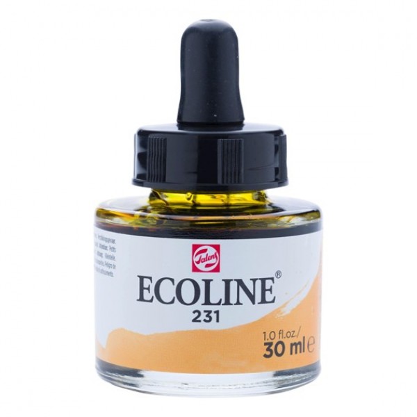 Ecoline šķidrā akvareļu krāsa 30ml, zelta okers 231
