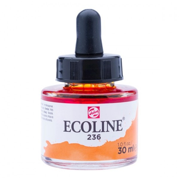 Ecoline šķidrā akvareļu krāsa 30ml, gaiši oranžs 236